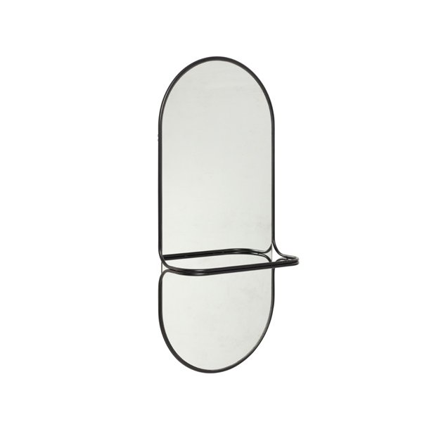 Vgspejl i sort metal med bjlestang