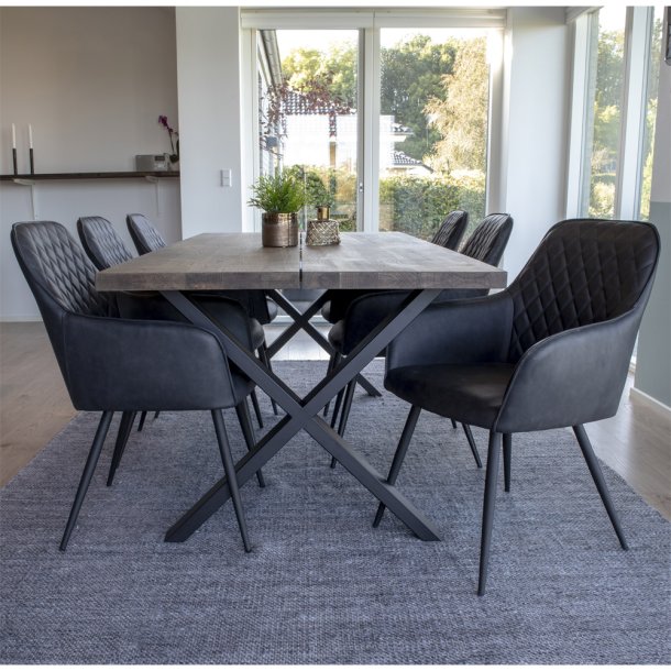 Harbo, stol, mrk gr PU