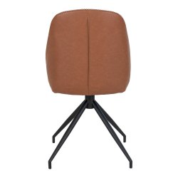 Monte Carlo, spisebordsstol med drejefod, cognac