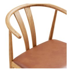 Artenara spisebordsstol, eg/brun
