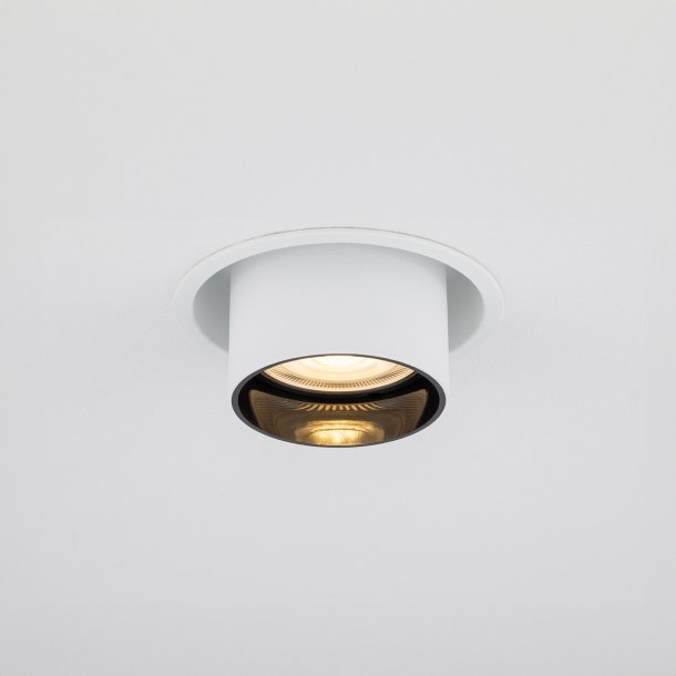 Mono Slide, cylinderspot med justering, Hvid/Sort