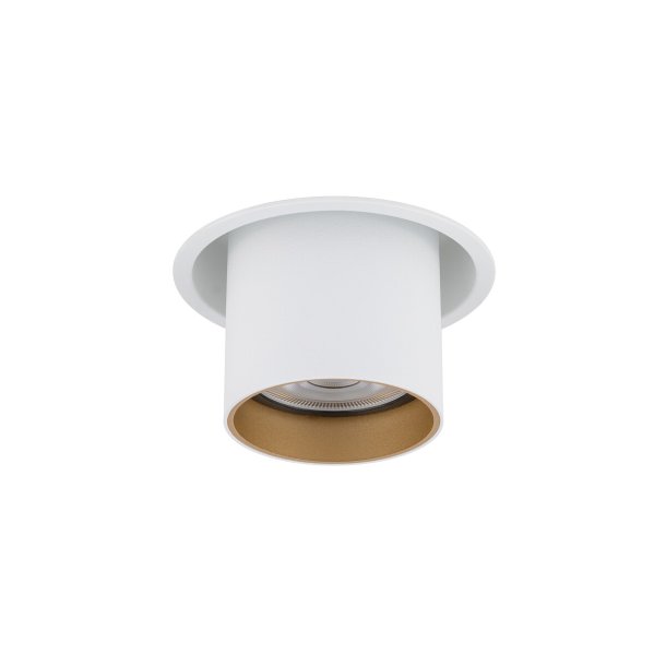 Mono Slide, cylinderspot med justering, Hvid/Guld