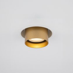 Mono Slide, cylinderspot med justering, Satine Gold/Hvid