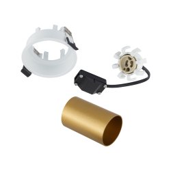Mono Slide, cylinderspot med justering, Satine Gold/Hvid