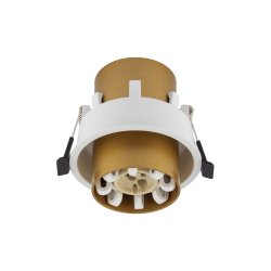 Mono Slide, cylinderspot med justering, Satine Gold/Hvid