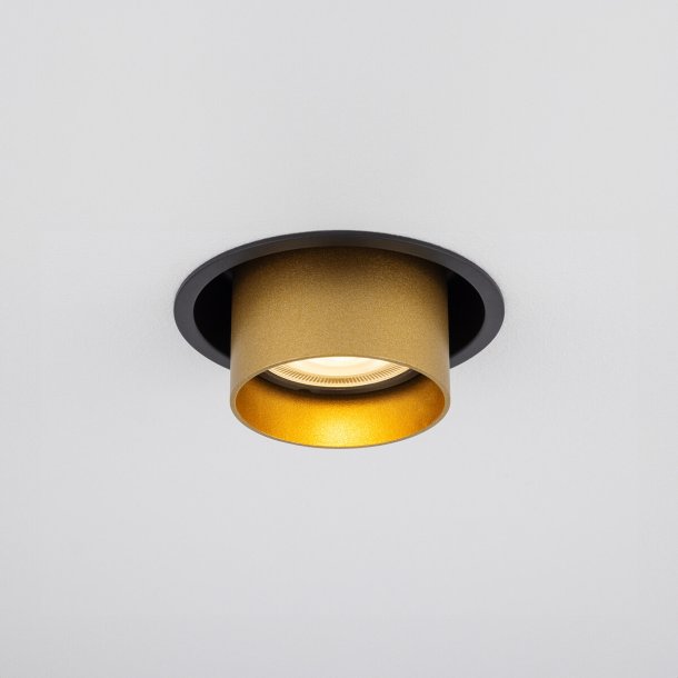 Mono Slide, cylinderspot med justering, Satine Gold/Sort