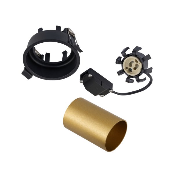 Mono Slide, cylinderspot med justering, Satine Gold/Sort