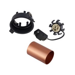 Mono Slide, cylinderspot med justering, Kobber/Sort