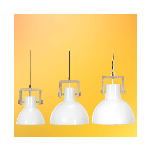 ASHBY, R industri lampe, hvid, 3 strrelser 