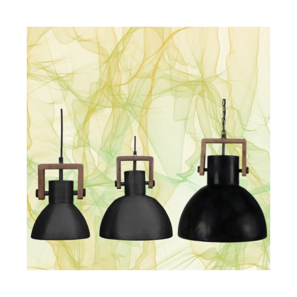 ASHBY, R industri lampe, sort, 3 strrelser 
