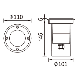 Nedgravnings spot GU10