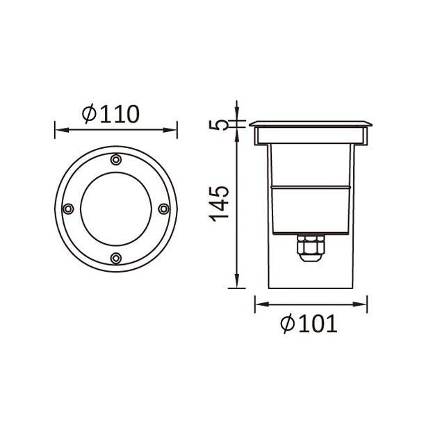 Nedgravnings spot GU10