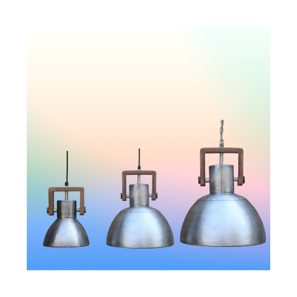 ASHBY, R industri lampe, Slv, 3 strrelser 