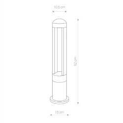 Bedlampe /pullert med integreret LED