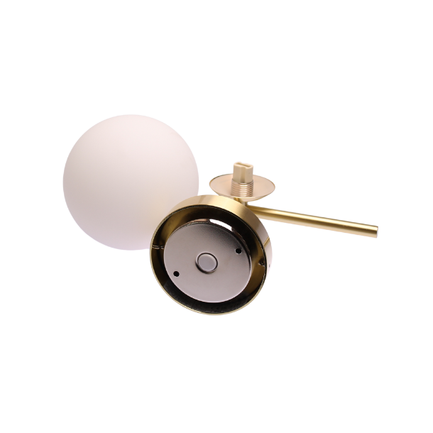 Aralia, vglampe med glaskuppel