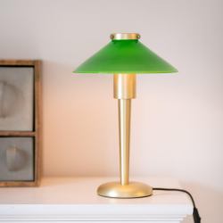 August GRN/messing bordlampe