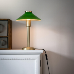 August GRN/messing bordlampe