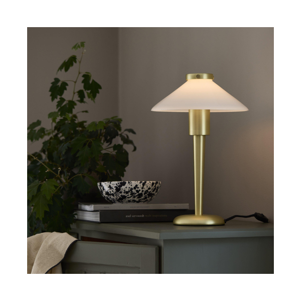 August HVID/messing bordlampe