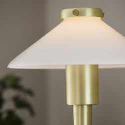 August HVID/messing bordlampe