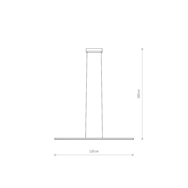 BAR S, slim pendel med led, 120 cm