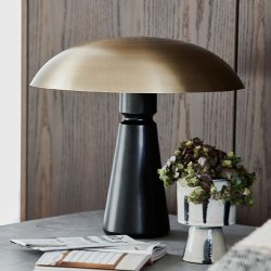 Bordlampe Thane, Messing/sort metal