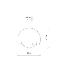 CABO,  Sort vglampe med integreret LED