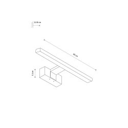 Cezanne Hvid, S, v�g/spejl lampe 