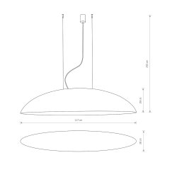 CANOE, Hvid loftslampe med E27 sokler