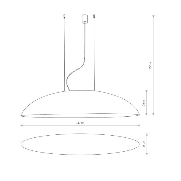 CANOE, Hvid loftslampe med E27 sokler