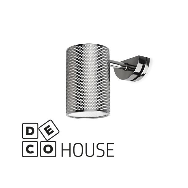 Spejllampe, CIRCULO  Sort Krom 