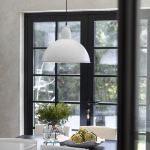 Classic vrkstedslampe Hvid/Silver 