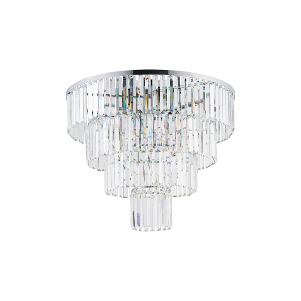 Cristal L, Krystallampe - lysekrone - med slv krans 