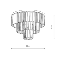 Cristal M, Loftlampe med slv krans 