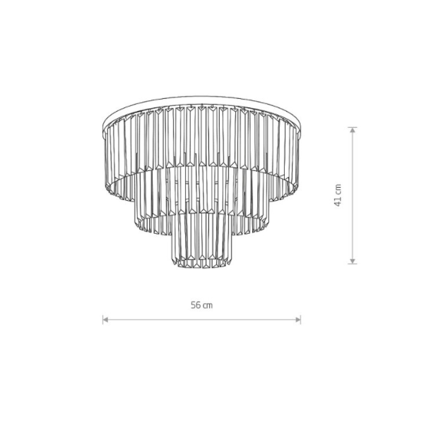 Cristal M, Loftlampe med slv krans 