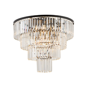 Cristal L, loftlampe Krystaller med sort krans 