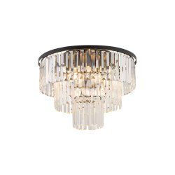 Cristal M, loftlampe med sort krans 