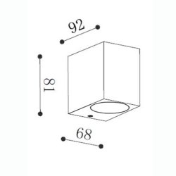 CUBA  1xGU10 vglampe-sort