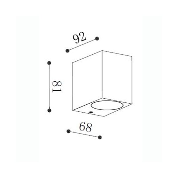 CUBA  1xGU10 vglampe-sort