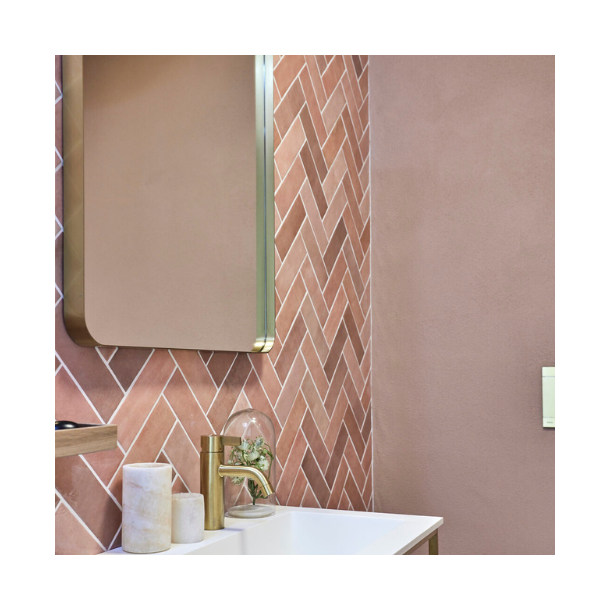 Messing spejl med afrundede hjrner