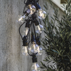 Glow, sort, lyskde med 10 faste lyskilder