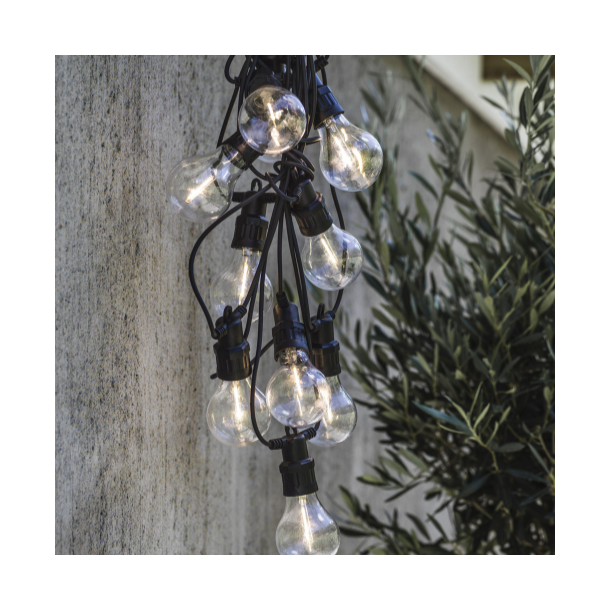 Glow, sort, lyskde med 10 faste lyskilder