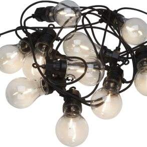 Glow, sort, lyskde med 10 faste lyskilder