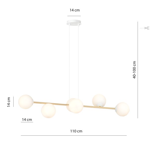 GRAVITY 6 BL Guld/hvid/opal
