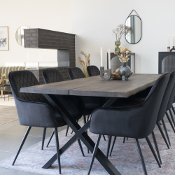 Harbo, stol, sort velour