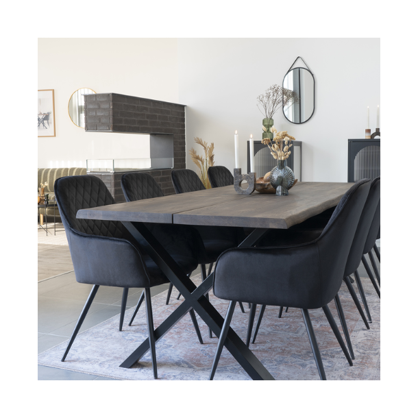 Harbo, stol, sort velour