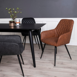 Harbo, stol, vintage brun PU