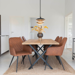 Harbo, stol, vintage brun PU