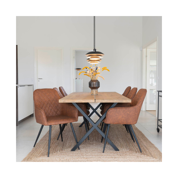 Harbo, stol, vintage brun PU