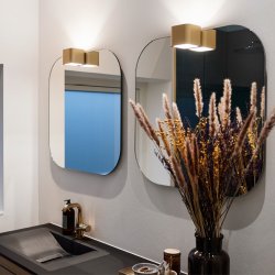 Johan, Gold Messing spejllampe 