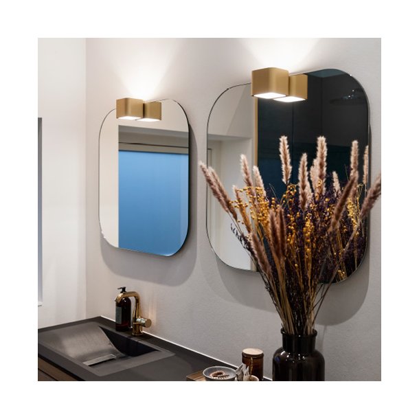 Johan, Gold Messing spejllampe 